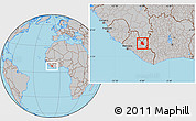 Gray Location Map of Saclepea