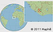 Savanna Style Location Map of Saclepea, within the entire country