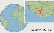 Savanna Style Location Map of Saclepea