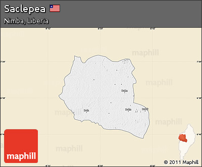Classic Style Map of Saclepea, single color outside