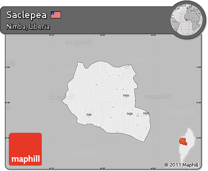 Gray Map of Saclepea, single color outside