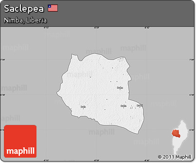 Gray Map of Saclepea, single color outside