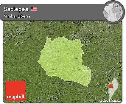 Physical Map of Saclepea, darken