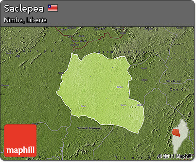 Physical Map of Saclepea, darken