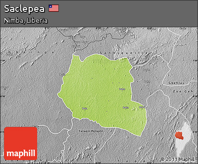 Physical Map of Saclepea, desaturated