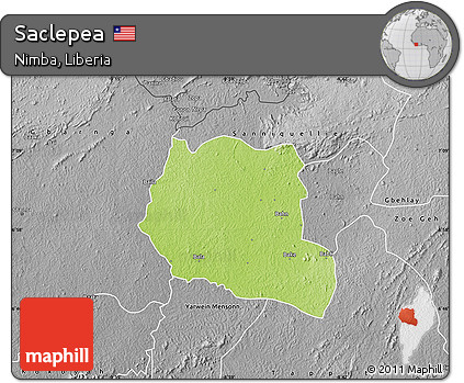 Physical Map of Saclepea, desaturated