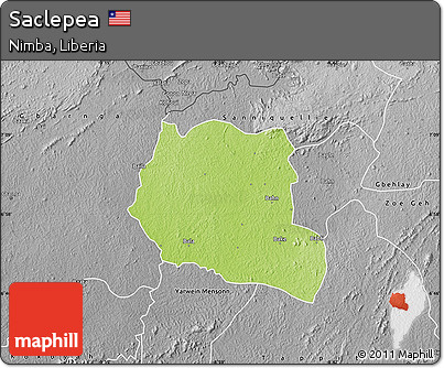 Physical Map of Saclepea, desaturated