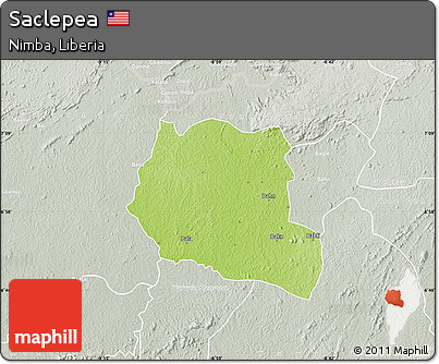 Physical Map of Saclepea, lighten, semi-desaturated
