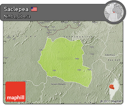 Physical Map of Saclepea, semi-desaturated