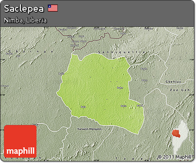 Physical Map of Saclepea, semi-desaturated