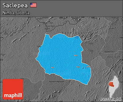 Political Map of Saclepea, darken, desaturated