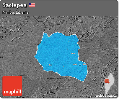 Political Map of Saclepea, darken, desaturated