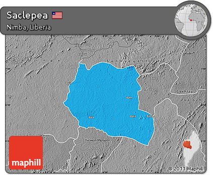 Political Map of Saclepea, desaturated
