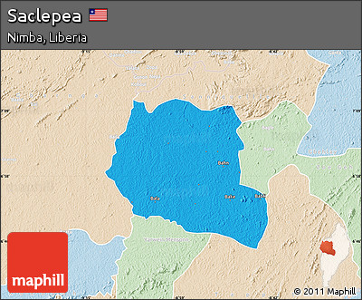 Political Map of Saclepea, lighten