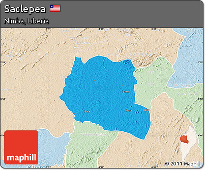 Political Map of Saclepea, lighten