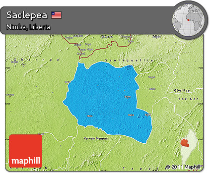 Political Map of Saclepea, physical outside
