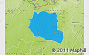 Political Map of Saclepea, physical outside