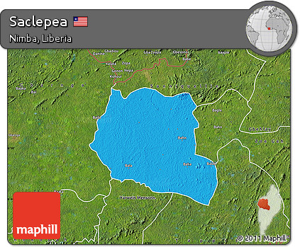 Political Map of Saclepea, satellite outside