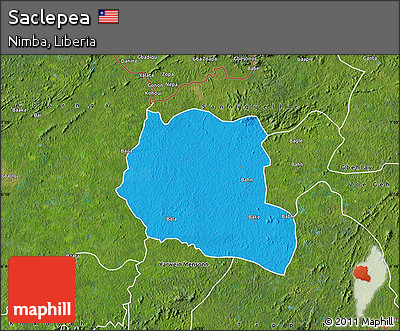 Political Map of Saclepea, satellite outside