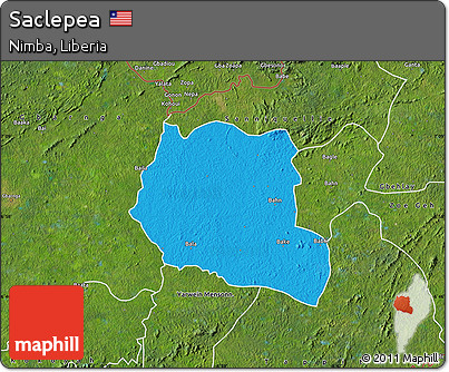 Political Map of Saclepea, satellite outside