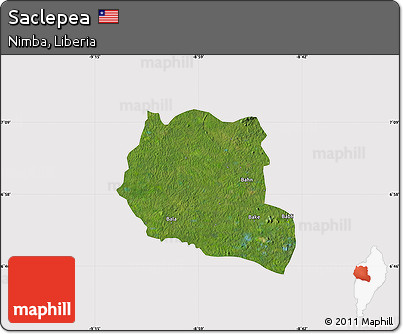 Satellite Map of Saclepea, cropped outside