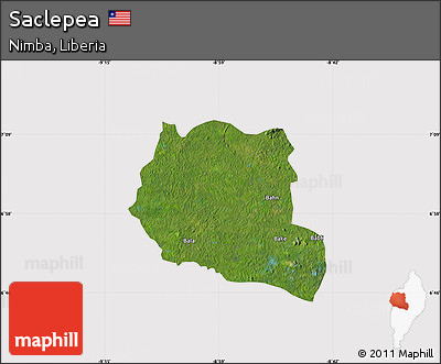 Satellite Map of Saclepea, cropped outside