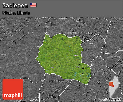 Satellite Map of Saclepea, desaturated