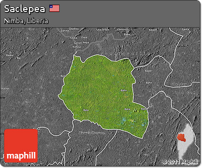 Satellite Map of Saclepea, desaturated