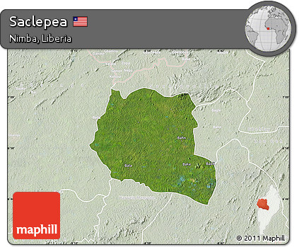 Satellite Map of Saclepea, lighten