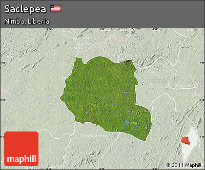 Satellite Map of Saclepea, lighten