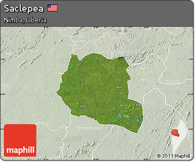 Satellite Map of Saclepea, lighten