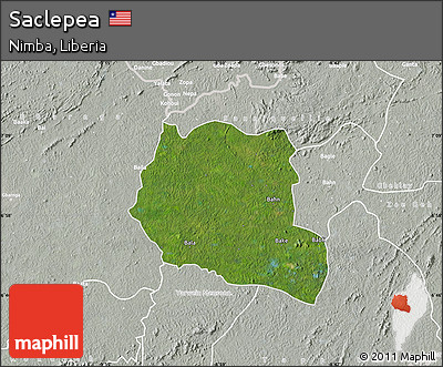 Satellite Map of Saclepea, lighten, semi-desaturated