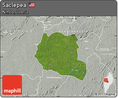 Satellite Map of Saclepea, lighten, semi-desaturated