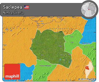 Satellite Map of Saclepea, political outside