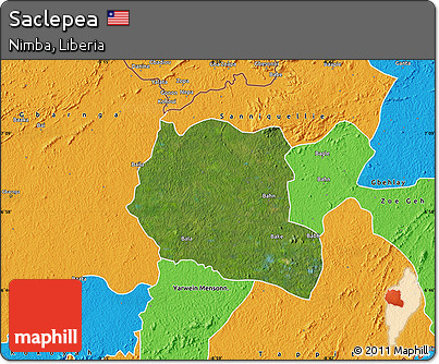 Satellite Map of Saclepea, political outside