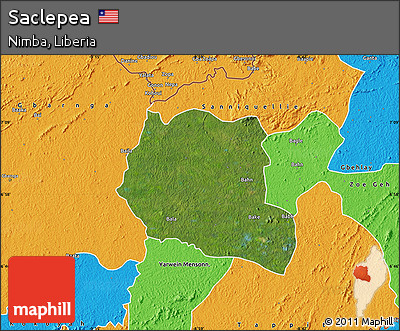Satellite Map of Saclepea, political outside