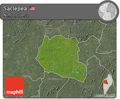 Satellite Map of Saclepea, semi-desaturated