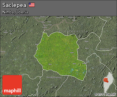 Satellite Map of Saclepea, semi-desaturated