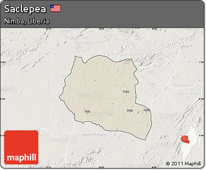 Shaded Relief Map of Saclepea, lighten