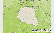 Shaded Relief Map of Saclepea, physical outside