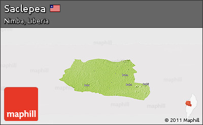 Physical Panoramic Map of Saclepea, cropped outside