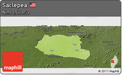 Physical Panoramic Map of Saclepea, darken