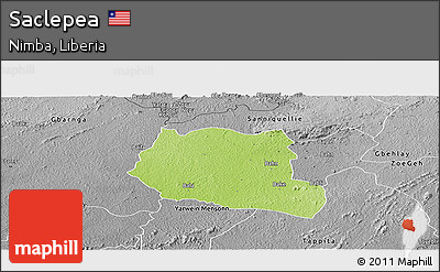 Physical Panoramic Map of Saclepea, desaturated