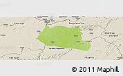 Physical Panoramic Map of Saclepea, shaded relief outside