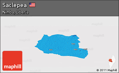 Political Panoramic Map of Saclepea, cropped outside