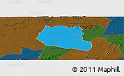 Political Panoramic Map of Saclepea, darken