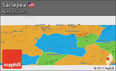 Political Panoramic Map of Saclepea