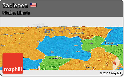 Political Panoramic Map of Saclepea