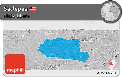 Political Panoramic Map of Saclepea, lighten, desaturated
