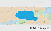 Political Panoramic Map of Saclepea, lighten